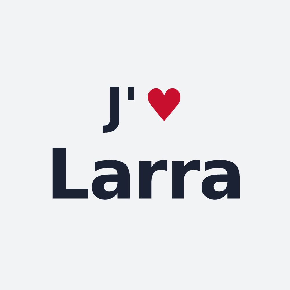 Poster personnalisé Larra — design J'aime Larra