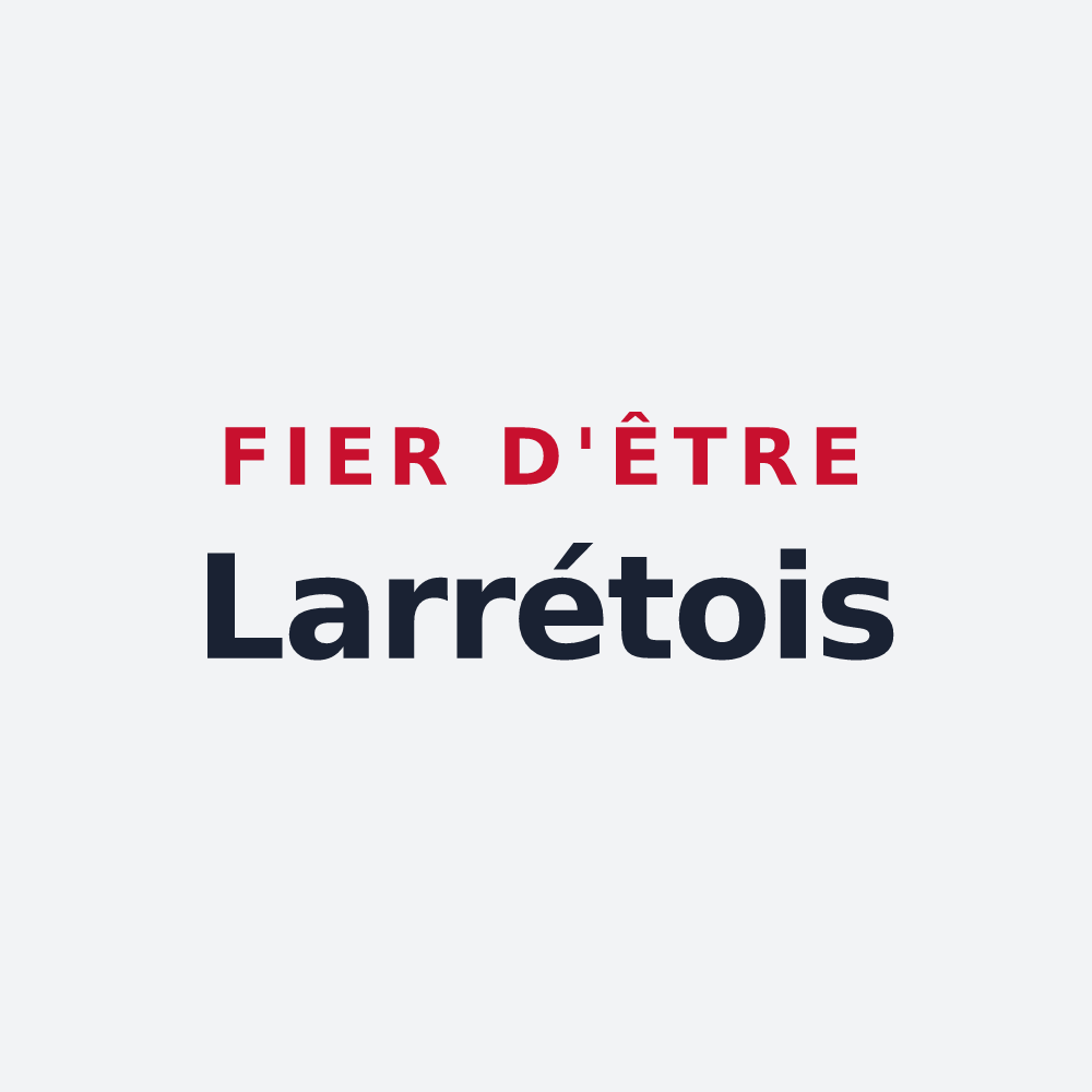 Poster « Fier d'être Larrétois » — design pour Larré