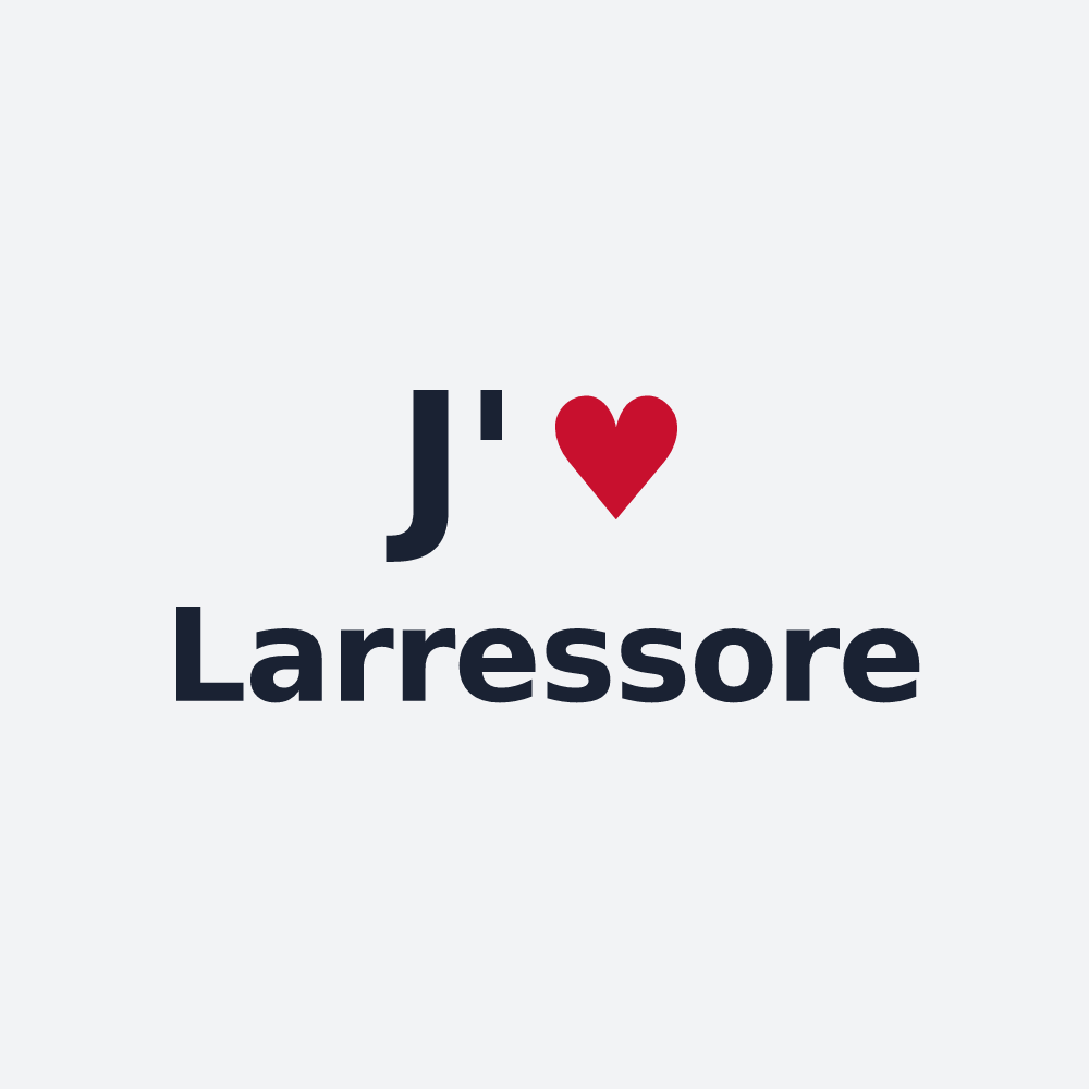 Poster personnalisé Larressore — design « J'aime Larressore » imprimé sur le poster