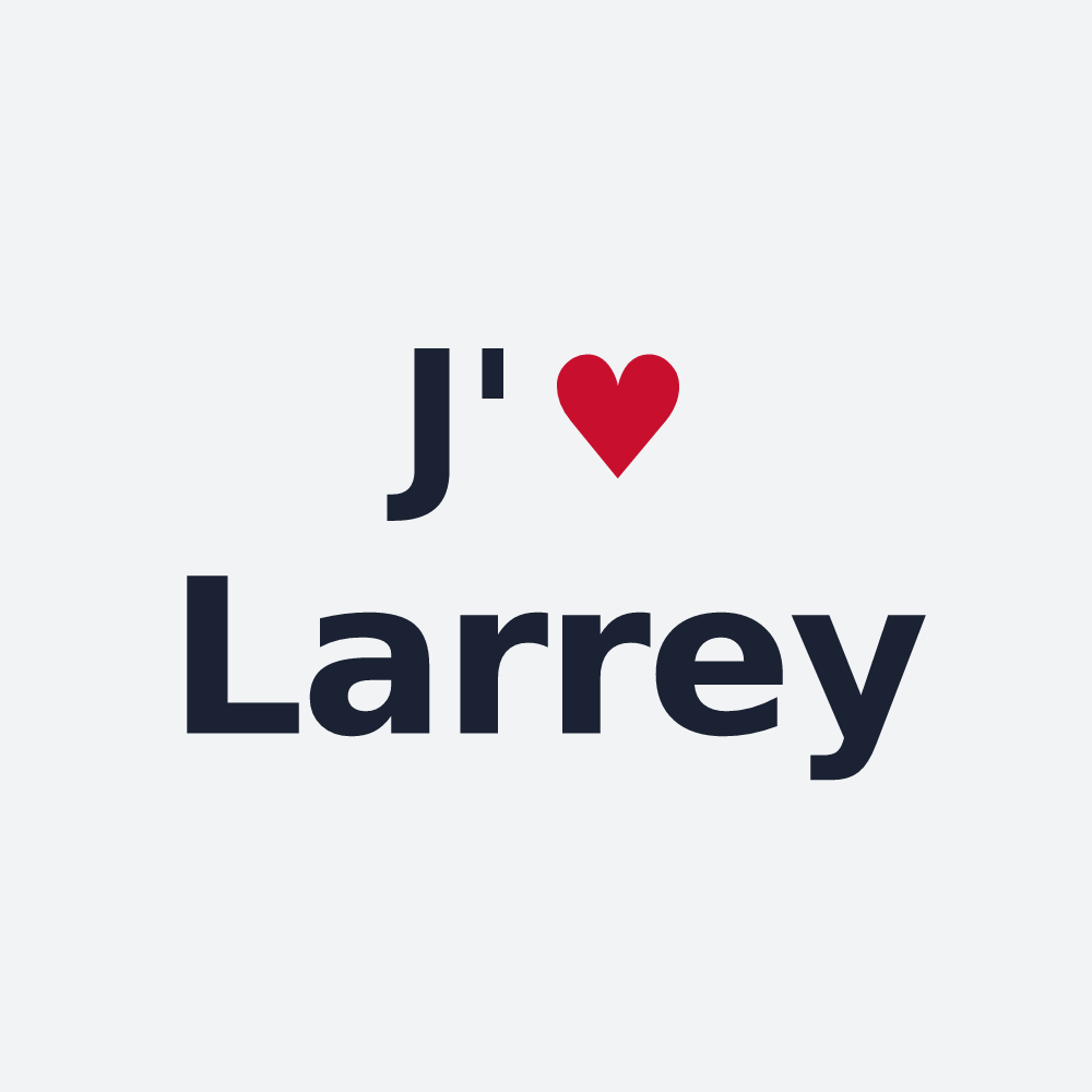 Poster personnalisé Larrey — design J'aime Larrey
