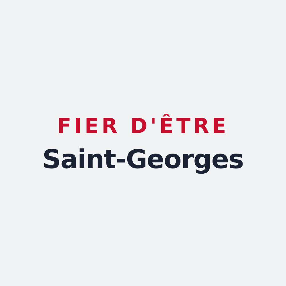 Poster « Fier d'être Saint-Georges » — design pour Larrivoire