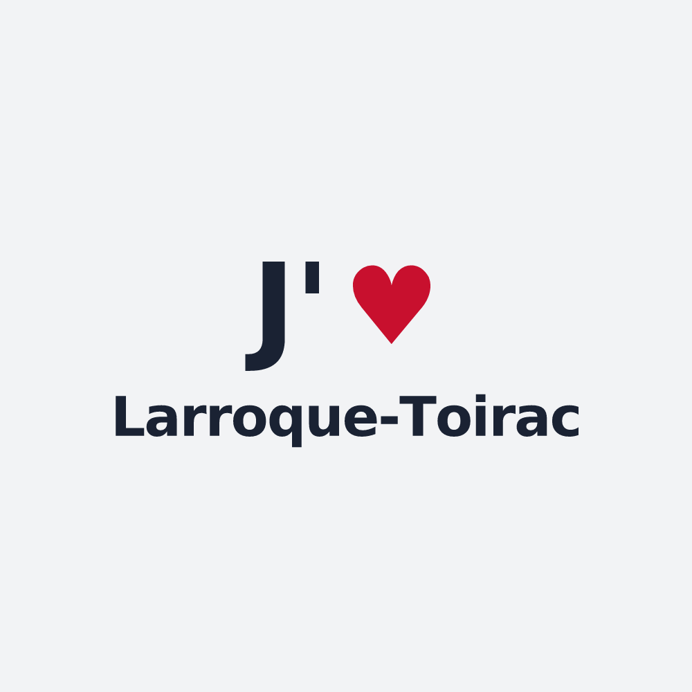 Poster personnalisé Larroque-Toirac — design J'aime Larroque-Toirac
