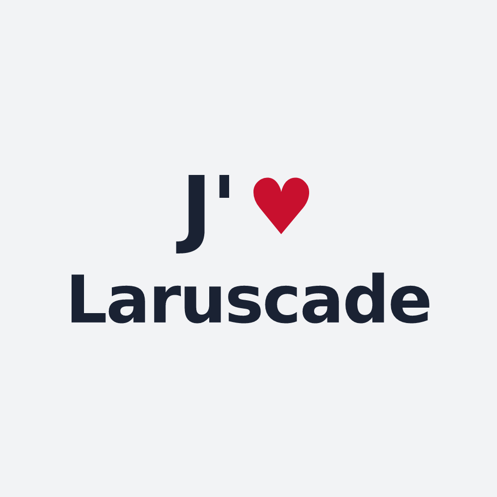 Poster personnalisé Laruscade — design J'aime Laruscade