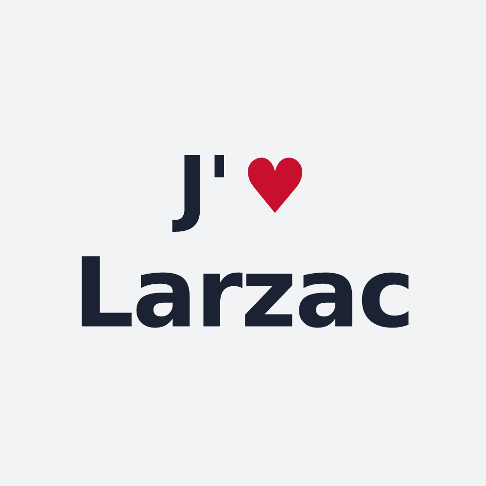 Poster personnalisé Larzac — design « J'aime Larzac » imprimé sur le poster