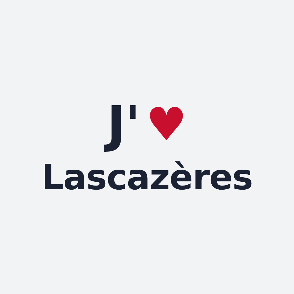 Poster personnalisé Lascazères — design J'aime Lascazères