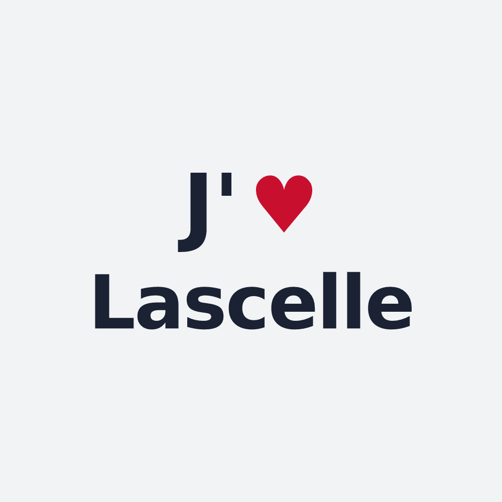 Poster personnalisé Lascelle — design J'aime Lascelle