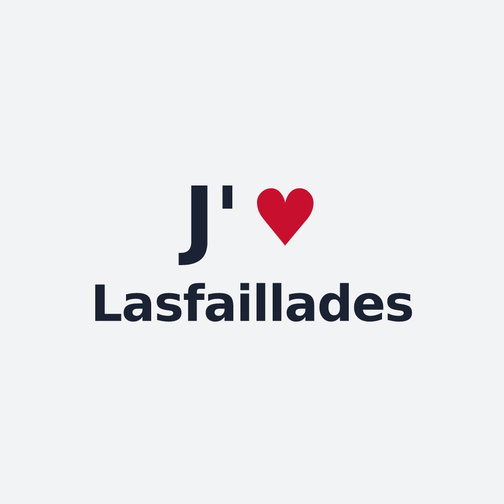 Poster personnalisé Lasfaillades — design J'aime Lasfaillades