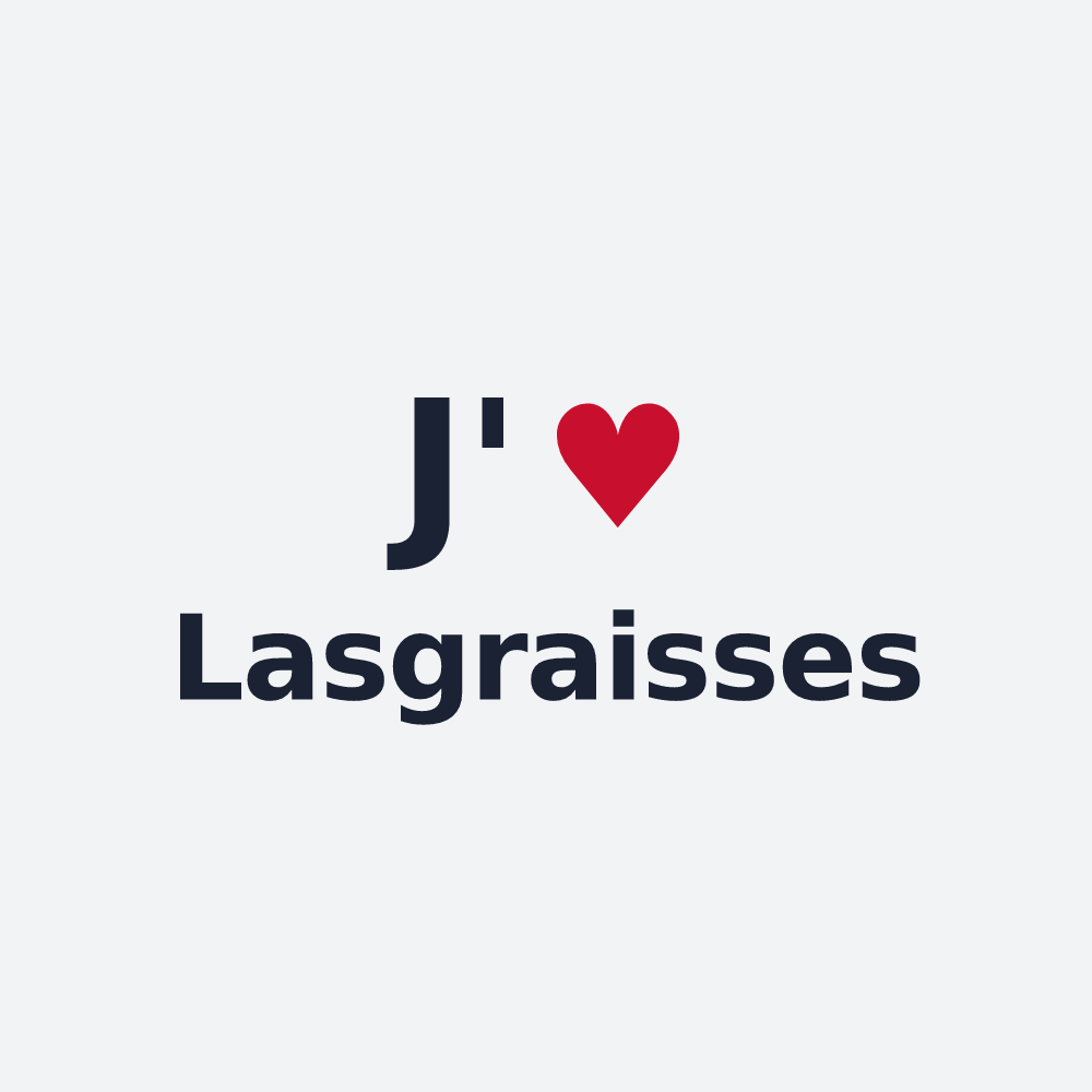 Poster personnalisé Lasgraisses — design J'aime Lasgraisses