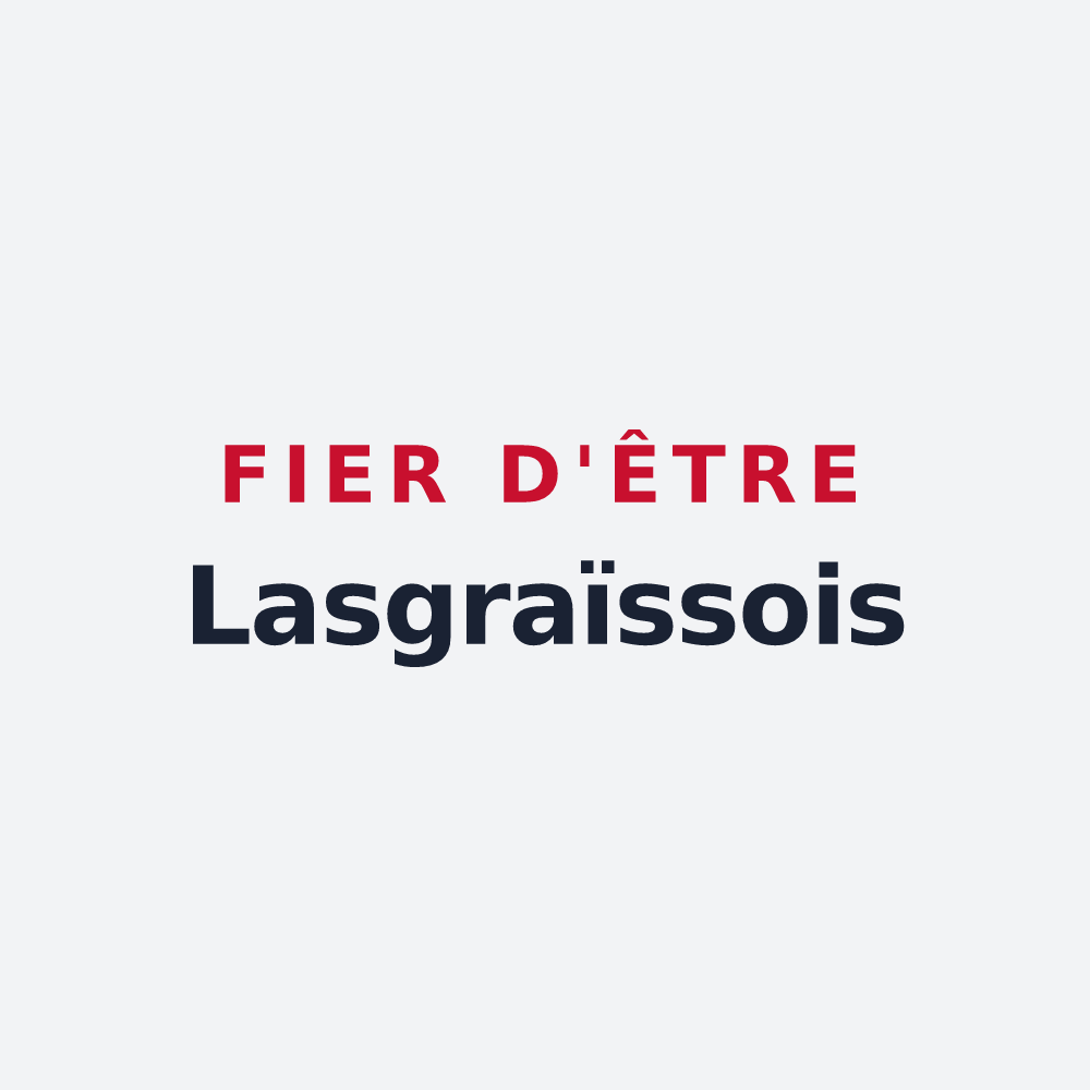 Poster « Fier d'être Lasgraïssois » — design pour Lasgraisses