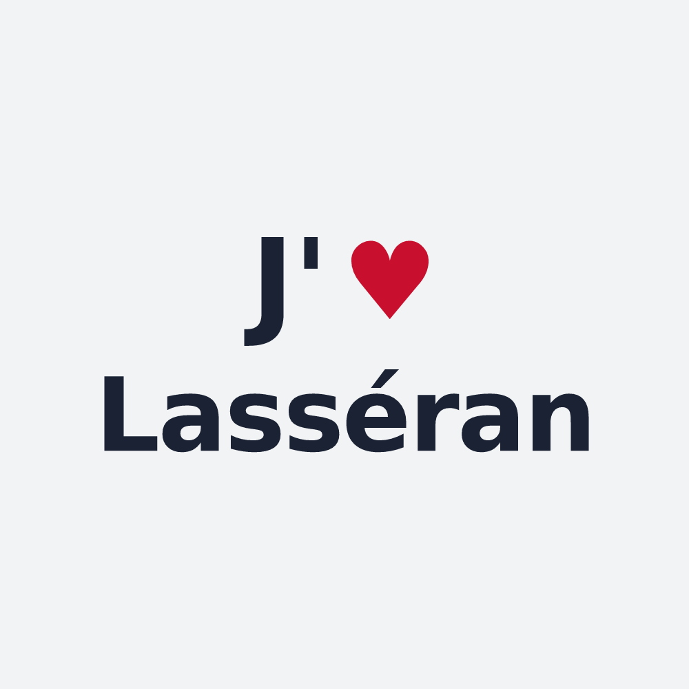 Poster personnalisé Lasséran — design J'aime Lasséran