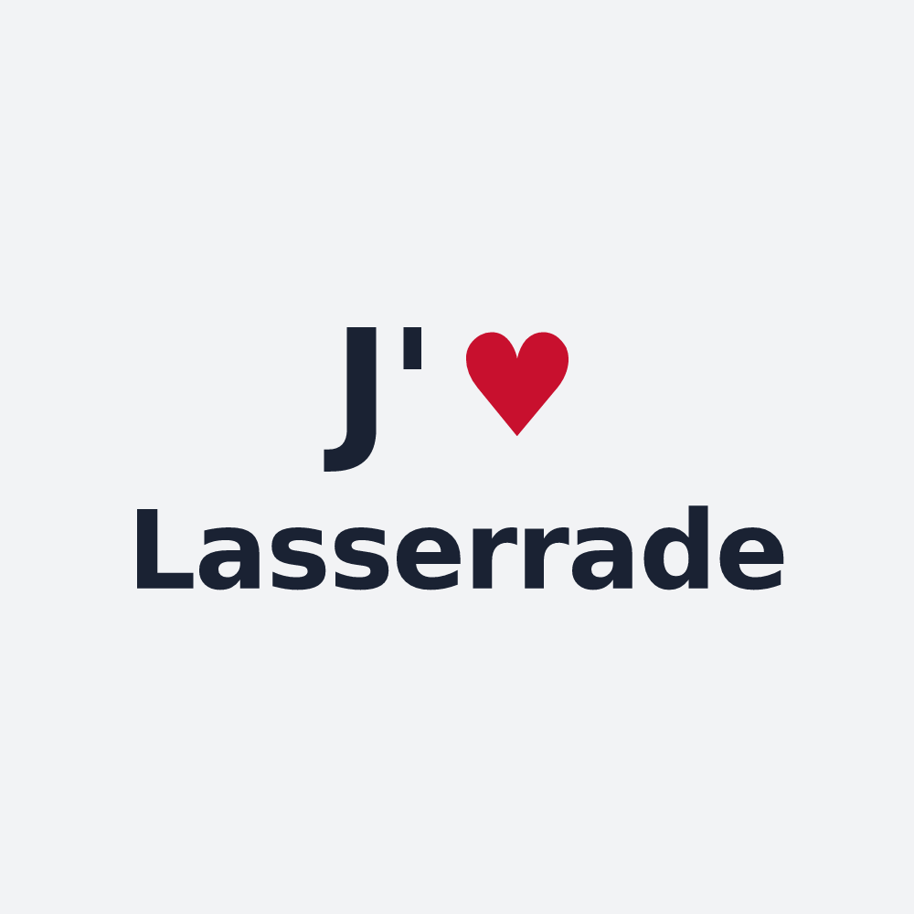 Poster personnalisé Lasserrade — design J'aime Lasserrade