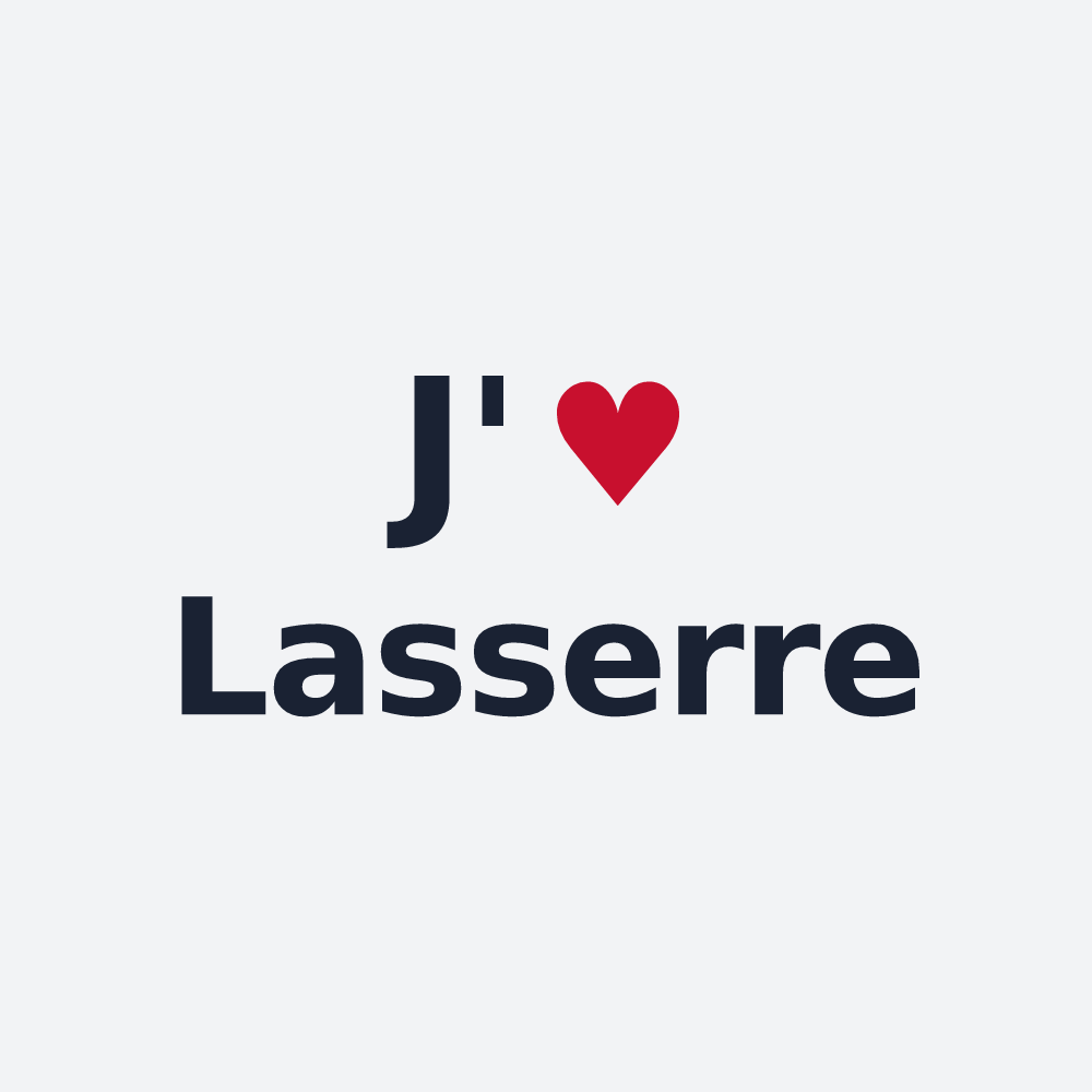 Poster personnalisé Lasserre — design J'aime Lasserre