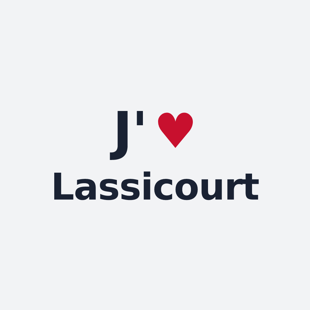 Poster personnalisé Lassicourt — design J'aime Lassicourt