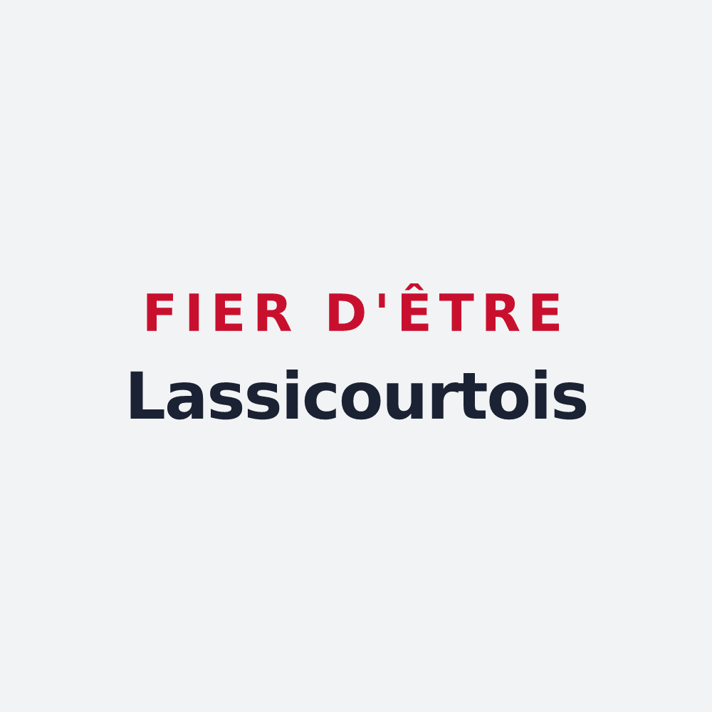 Poster « Fier d'être Lassicourtois » — design pour Lassicourt