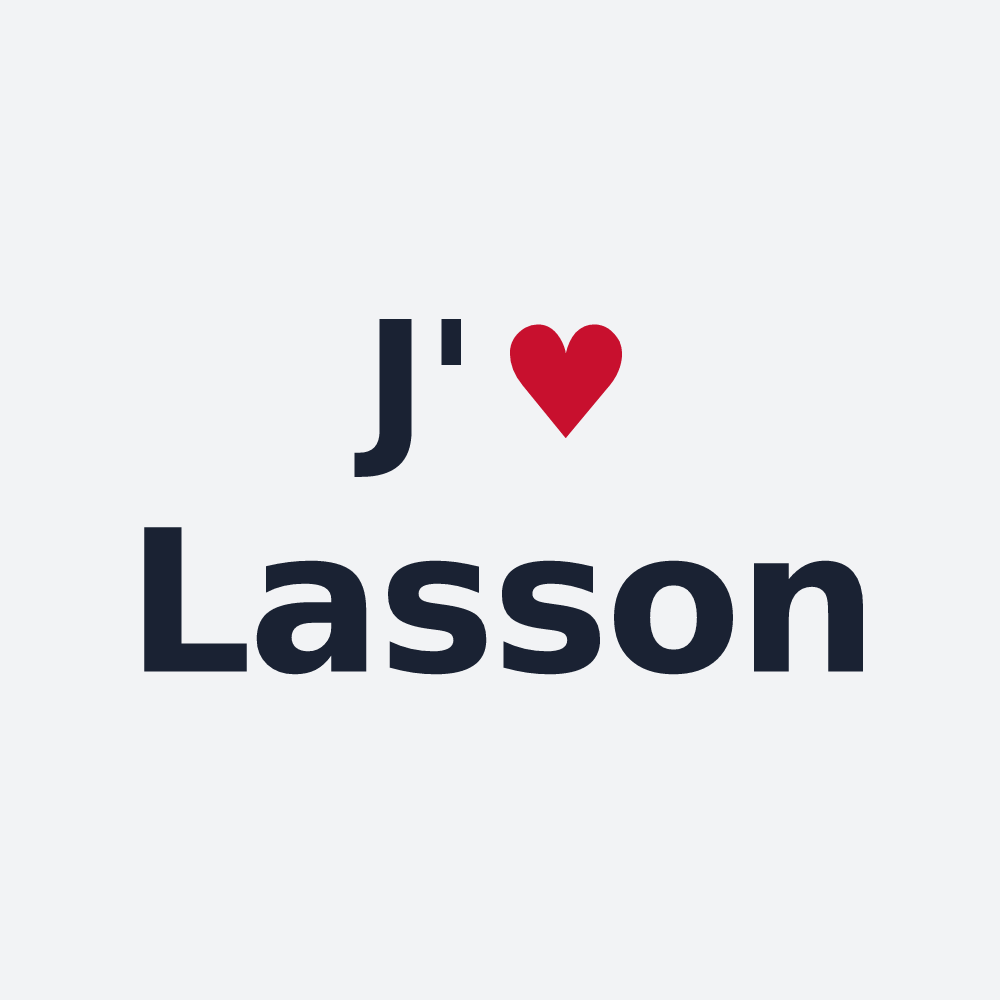 Poster personnalisé Lasson — design J'aime Lasson