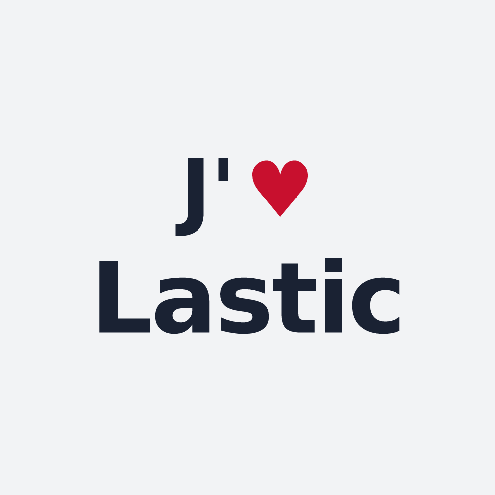Poster personnalisé Lastic — design « J'aime Lastic » imprimé sur le poster