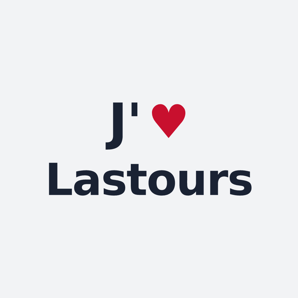 Poster personnalisé Lastours — design J'aime Lastours