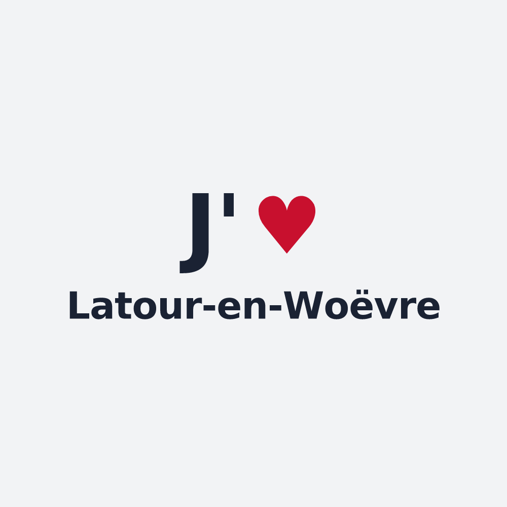 Poster personnalisé Latour-en-Woëvre — design J'aime Latour-en-Woëvre