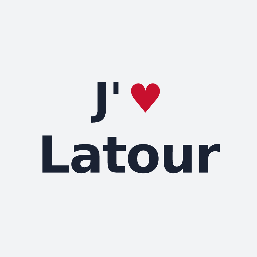 Poster personnalisé Latour — design « J'aime Latour » imprimé sur le poster