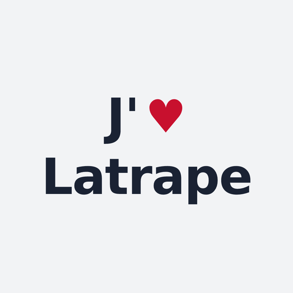 Poster personnalisé Latrape — design J'aime Latrape