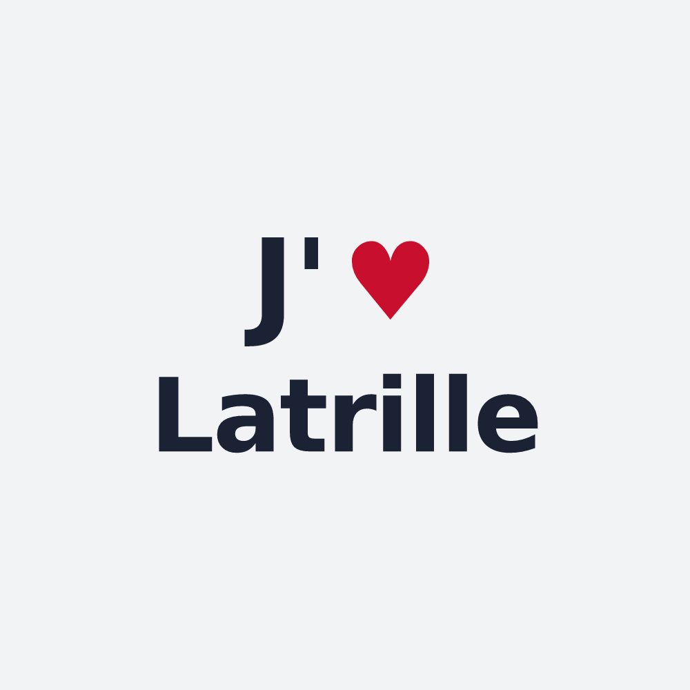 Poster personnalisé Latrille — design J'aime Latrille