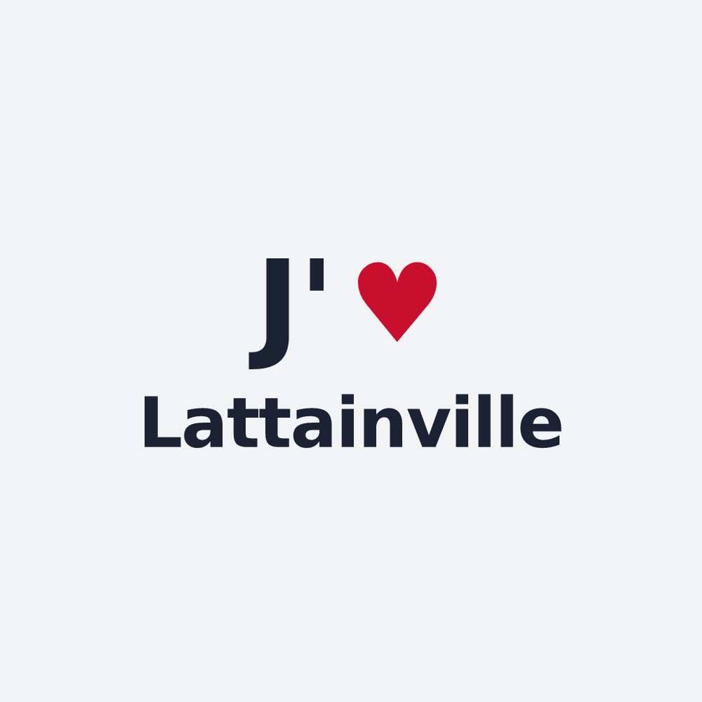 Poster personnalisé Lattainville — design « J'aime Lattainville » imprimé sur le poster