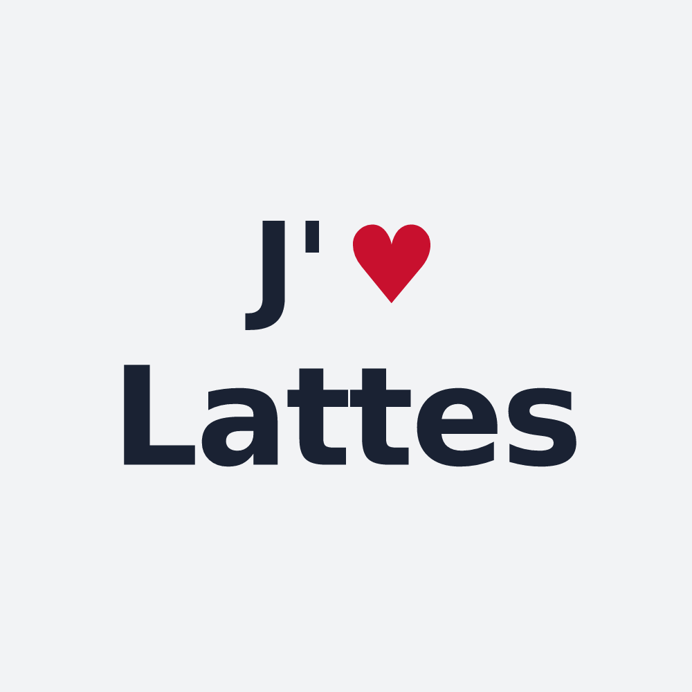 Poster personnalisé Lattes — design J'aime Lattes