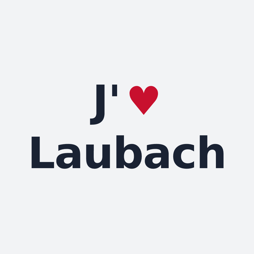Poster personnalisé Laubach — design J'aime Laubach