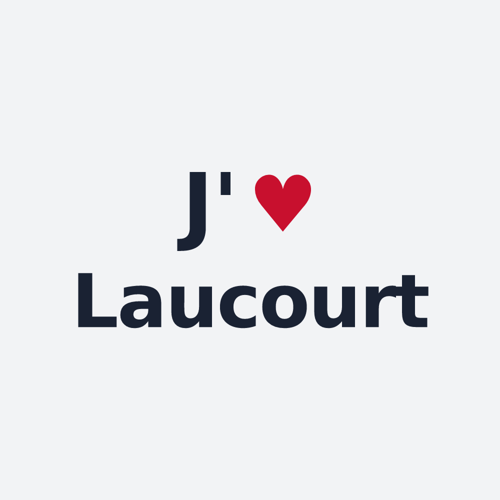 Poster personnalisé Laucourt — design « J'aime Laucourt » imprimé sur le poster