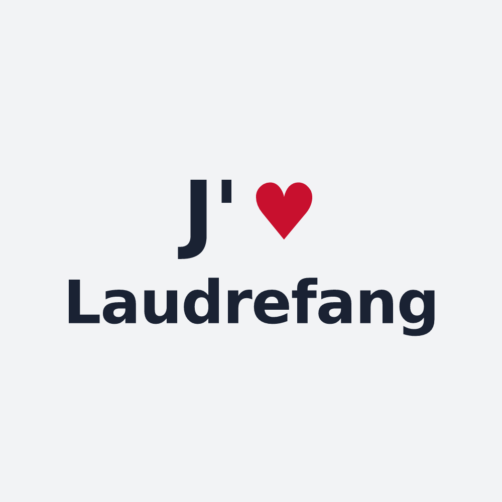 Poster personnalisé Laudrefang — design J'aime Laudrefang