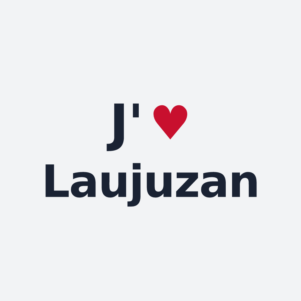 Poster personnalisé Laujuzan — design J'aime Laujuzan