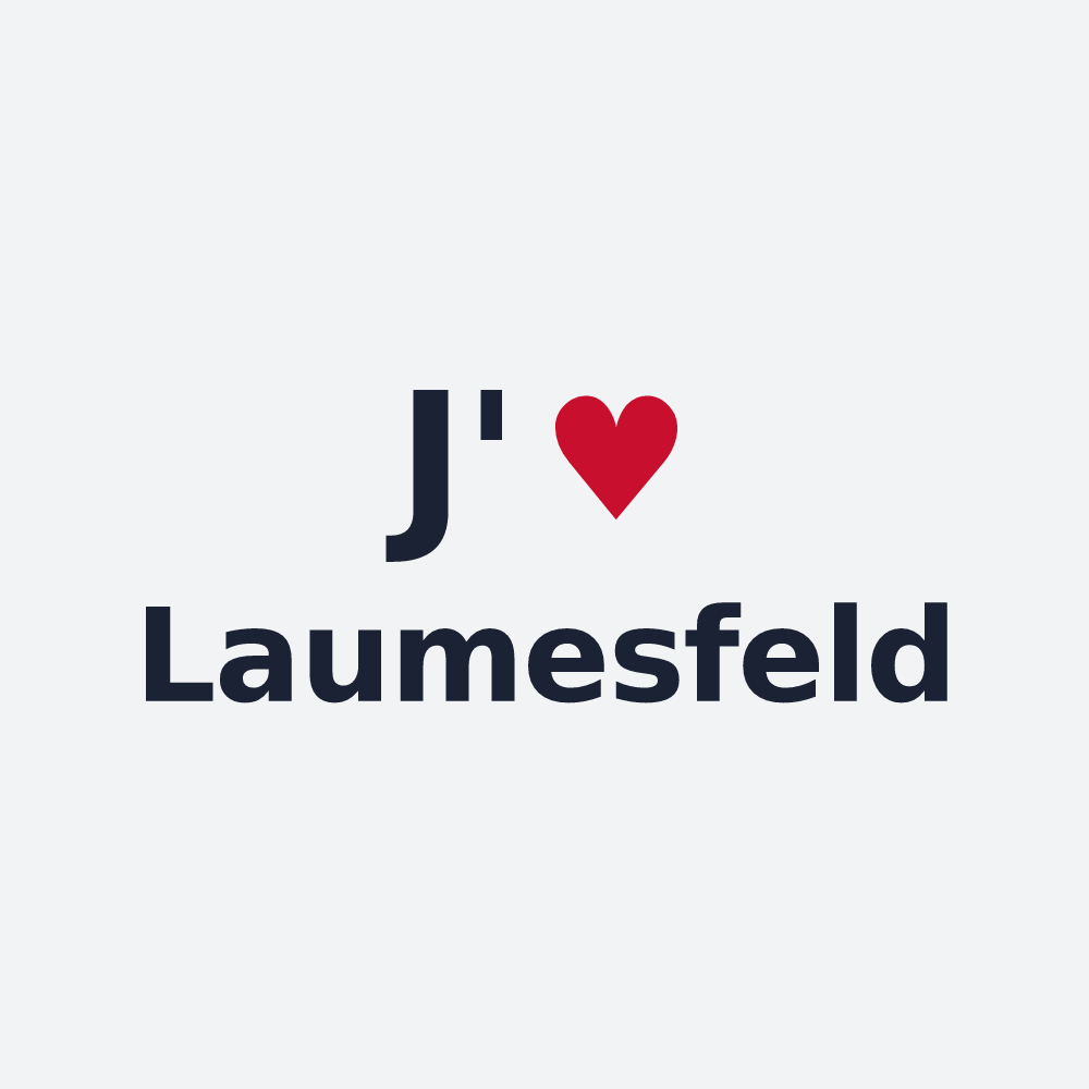 Poster personnalisé Laumesfeld — design J'aime Laumesfeld