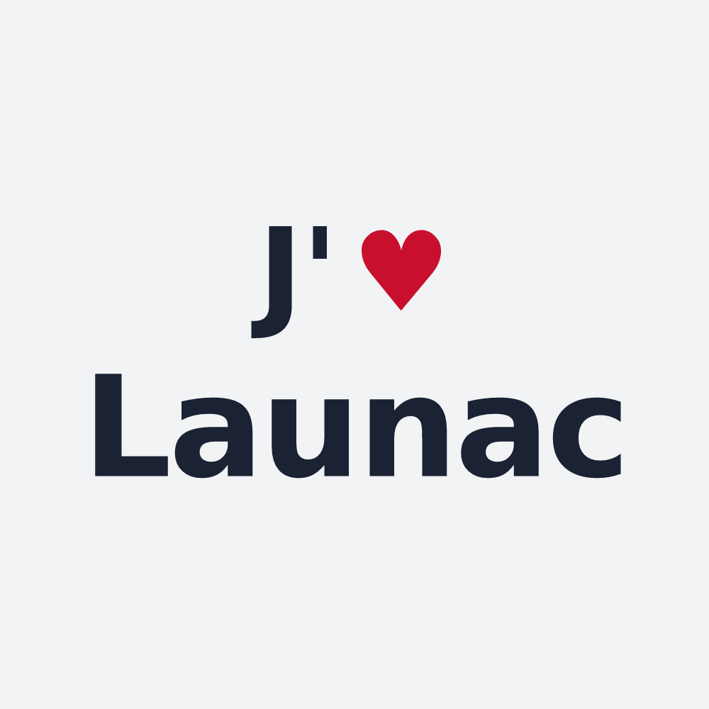 Poster personnalisé Launac — design « J'aime Launac » imprimé sur le poster