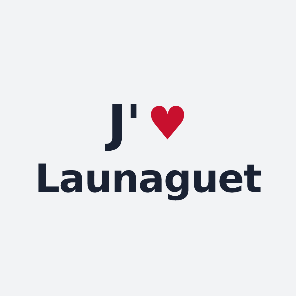 Poster personnalisé Launaguet — design J'aime Launaguet