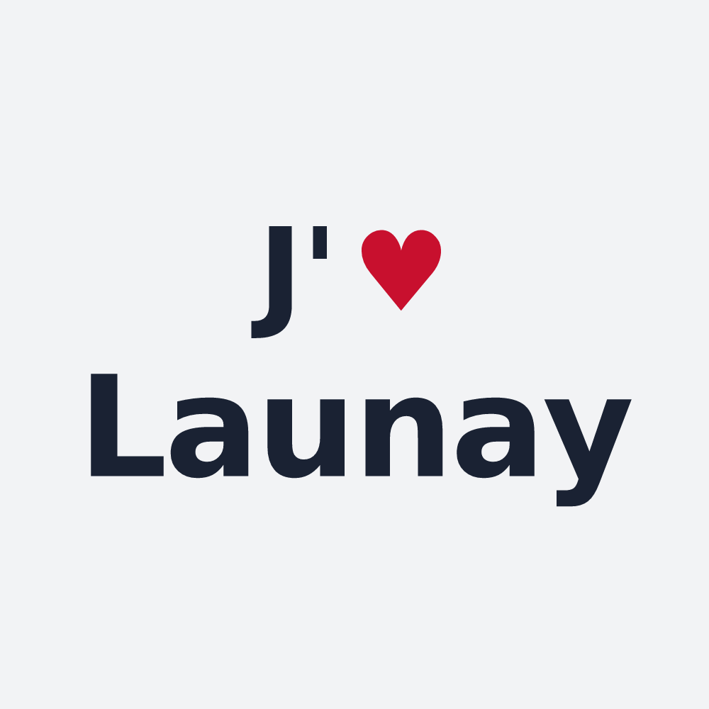 Poster personnalisé Launay — design « J'aime Launay » imprimé sur le poster