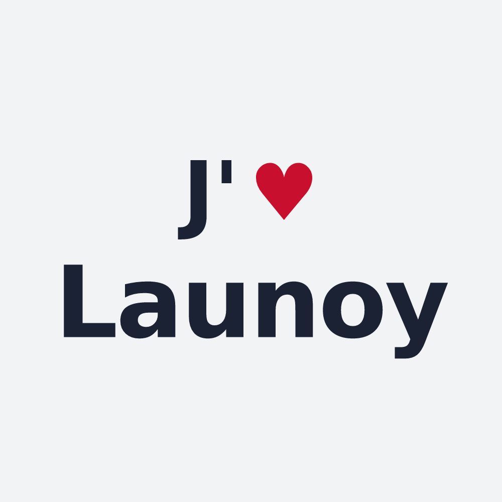 Poster personnalisé Launoy — design J'aime Launoy