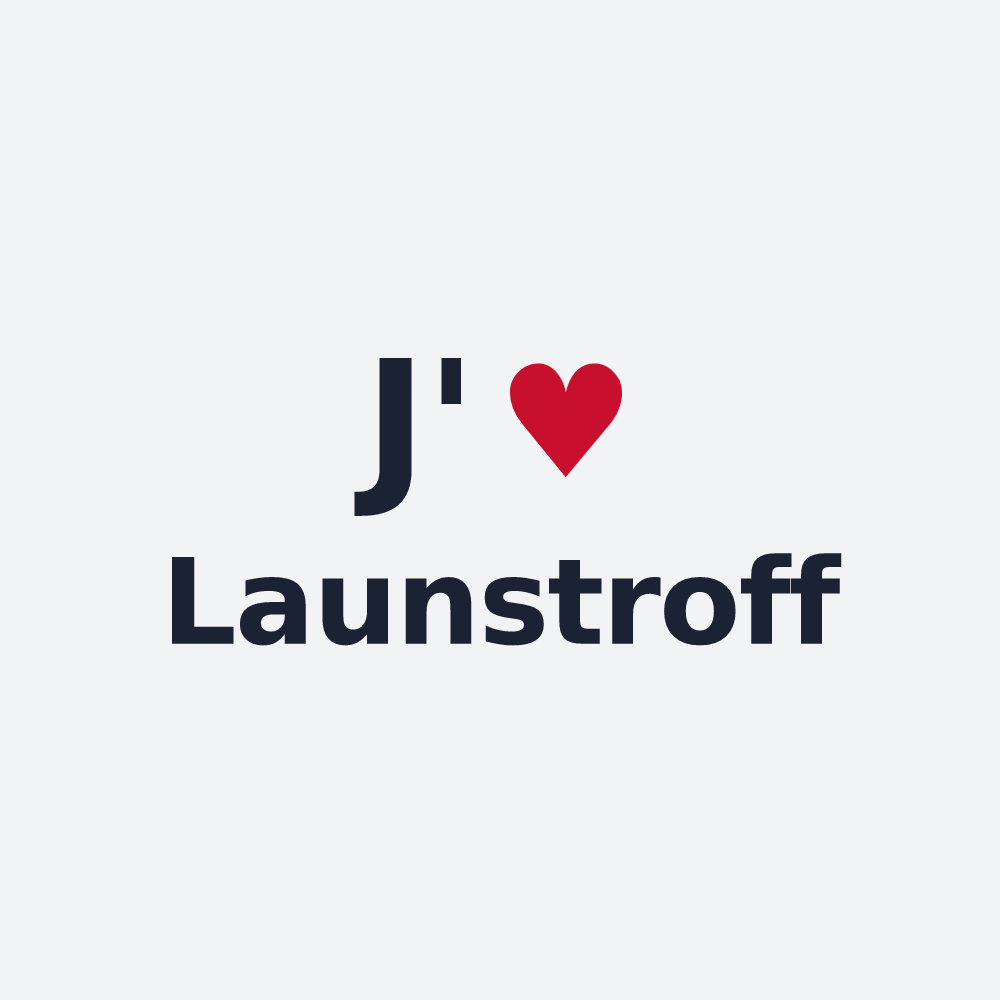 Poster personnalisé Launstroff — design J'aime Launstroff