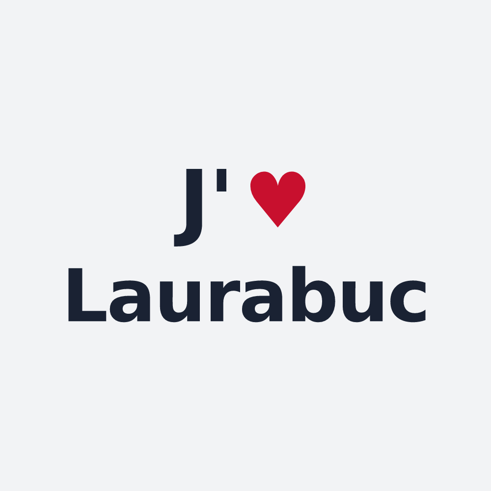 Poster personnalisé Laurabuc — design « J'aime Laurabuc » imprimé sur le poster