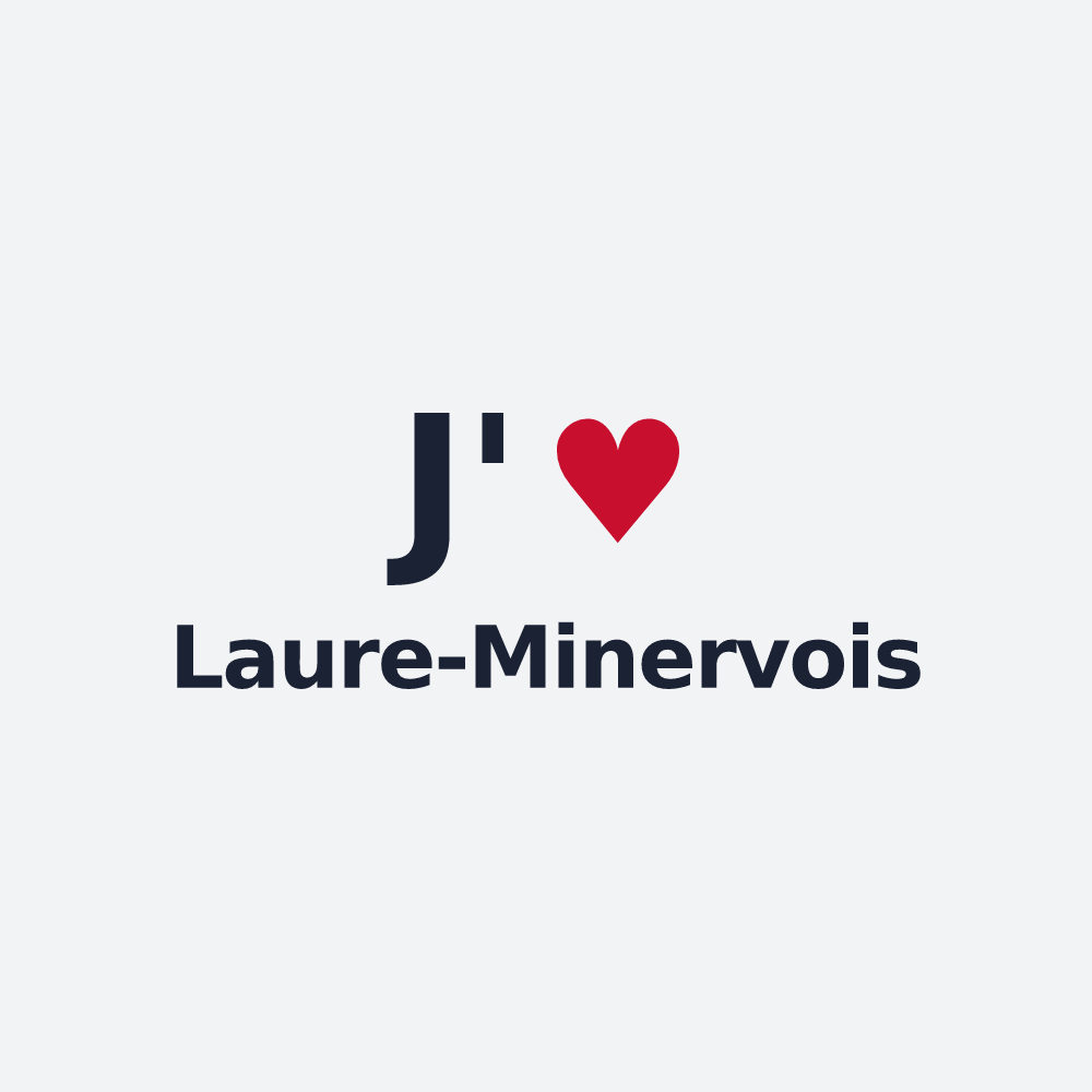 Poster personnalisé Laure-Minervois — design J'aime Laure-Minervois