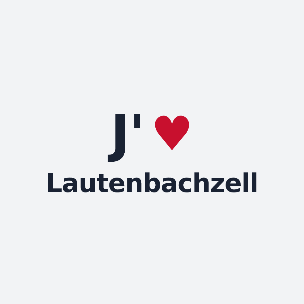Poster personnalisé Lautenbachzell — design J'aime Lautenbachzell