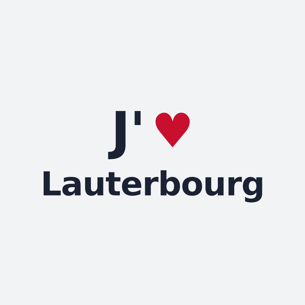 Poster personnalisé Lauterbourg — design « J'aime Lauterbourg » imprimé sur le poster