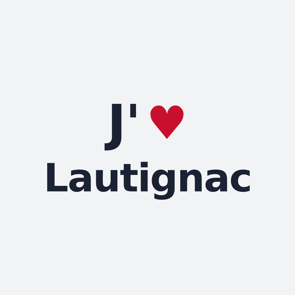Poster personnalisé Lautignac — design J'aime Lautignac