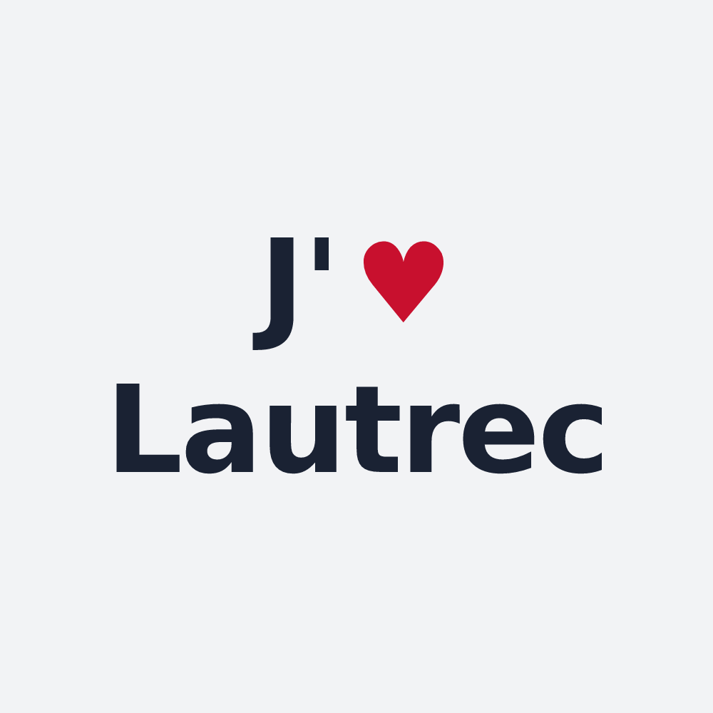 Poster personnalisé Lautrec — design J'aime Lautrec
