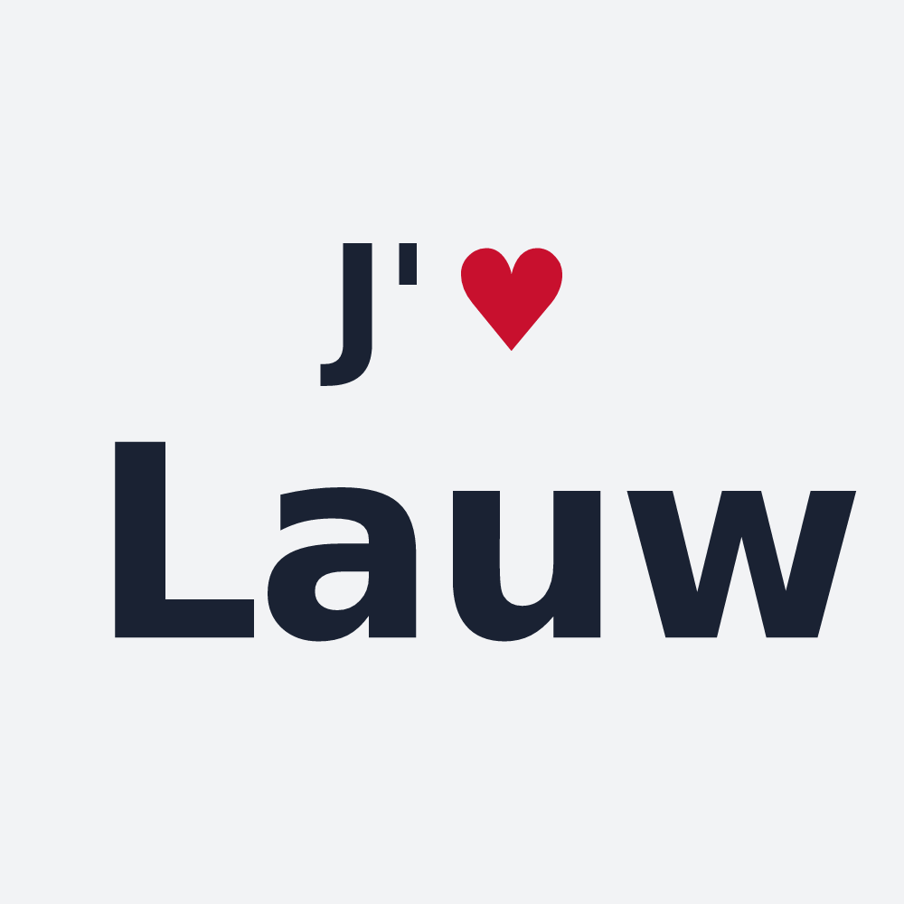 Poster personnalisé Lauw — design J'aime Lauw