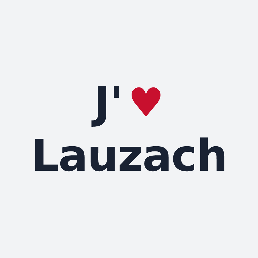 Poster personnalisé Lauzach — design J'aime Lauzach