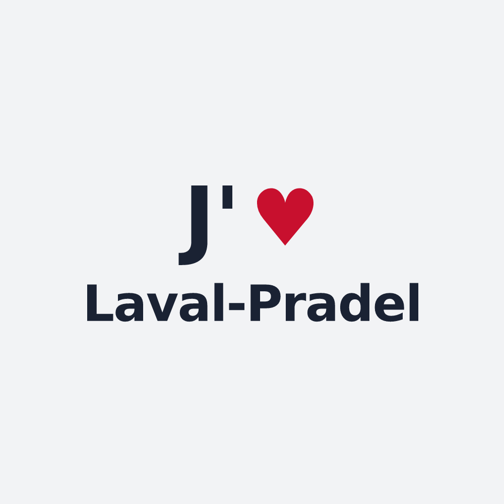 Poster personnalisé Laval-Pradel — design « J'aime Laval-Pradel » imprimé sur le poster