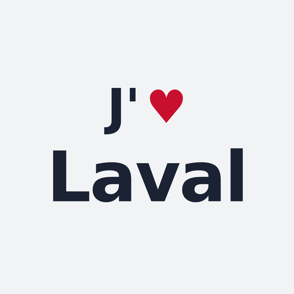 Poster personnalisé Laval — design J'aime Laval
