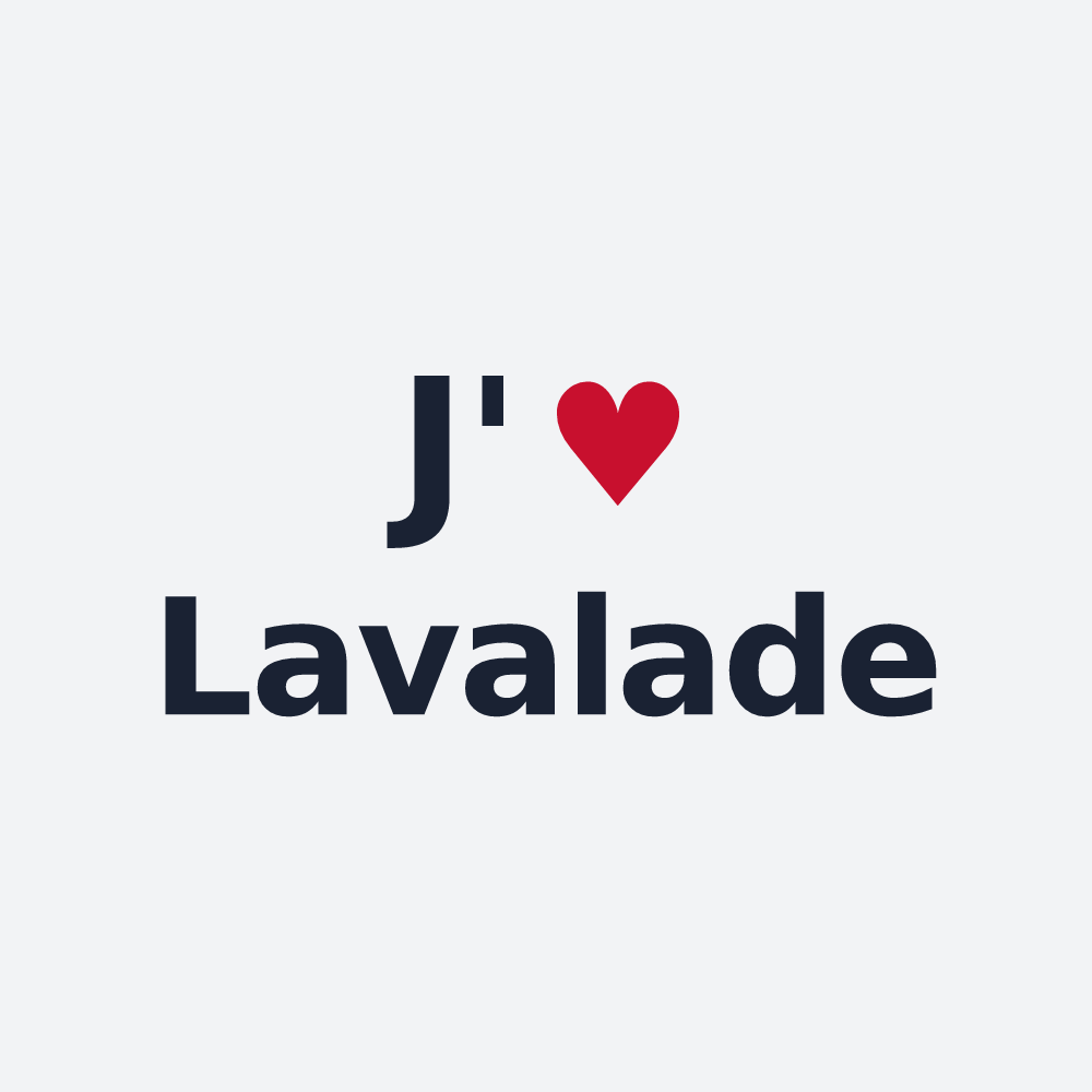 Poster personnalisé Lavalade — design J'aime Lavalade