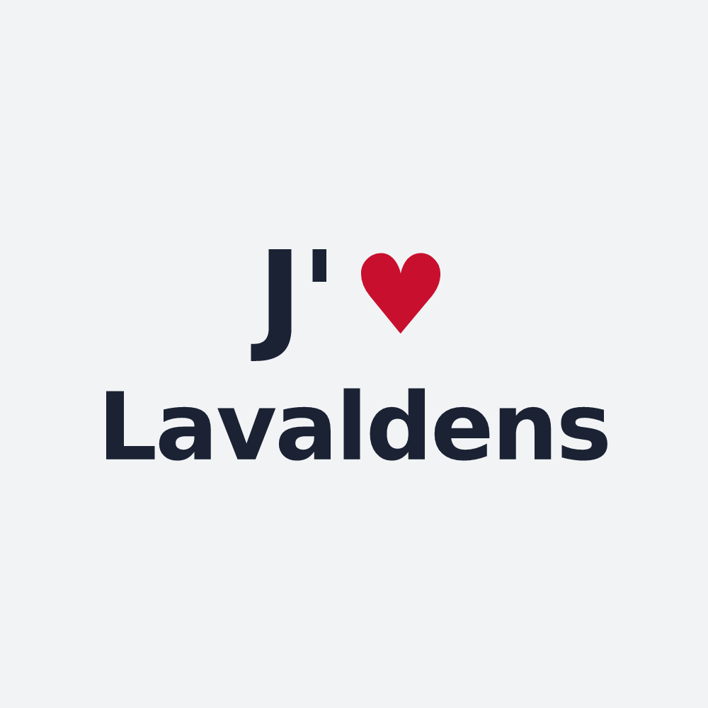 Poster personnalisé Lavaldens — design J'aime Lavaldens