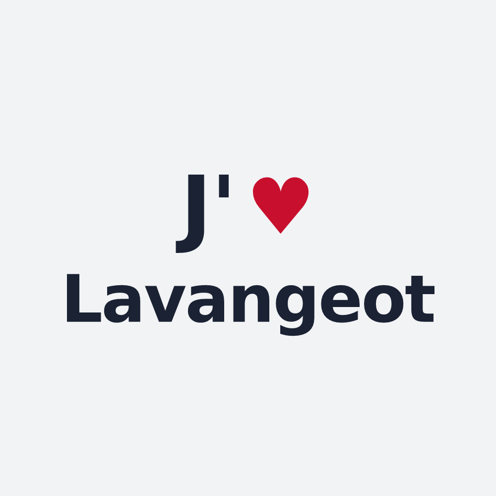 Poster personnalisé Lavangeot — design J'aime Lavangeot
